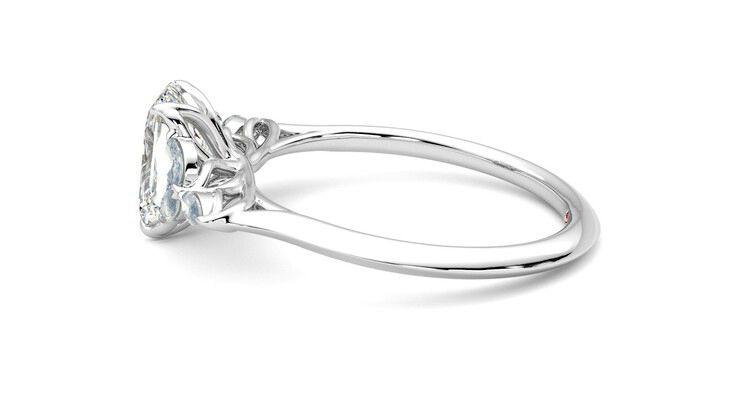 Taylor & Hart Tamora Emerald Engagement Ring 360 degree image 20