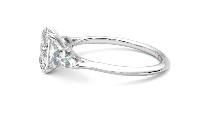 Taylor & Hart Tamora Emerald Engagement Ring 360 degree image 21