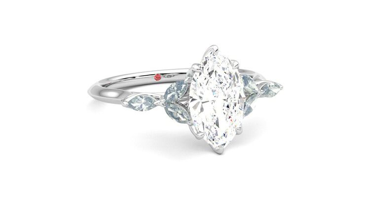Taylor & Hart Tamora Marquise Engagement Ring 360 degree image 4