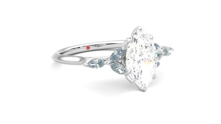 Taylor & Hart Tamora Marquise Engagement Ring 360 degree image 5