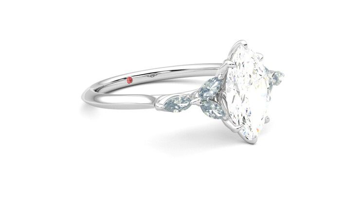 Taylor & Hart Tamora Marquise Engagement Ring 360 degree image 6