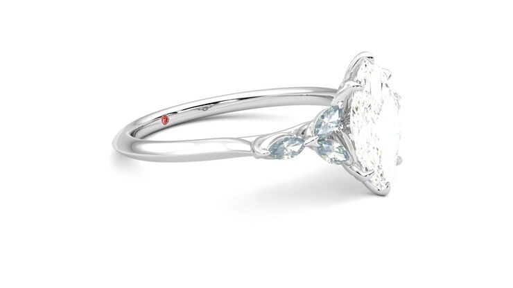 Taylor & Hart Tamora Marquise Engagement Ring 360 degree image 7