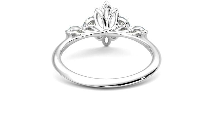 Taylor & Hart Tamora Marquise Engagement Ring 360 degree image 15