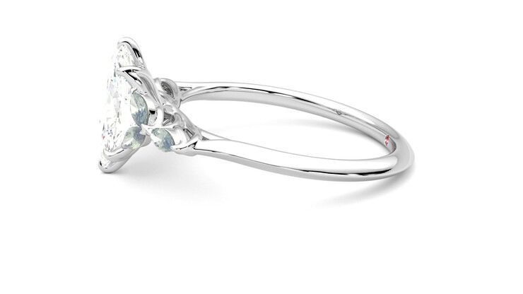 Taylor & Hart Tamora Marquise Engagement Ring 360 degree image 21