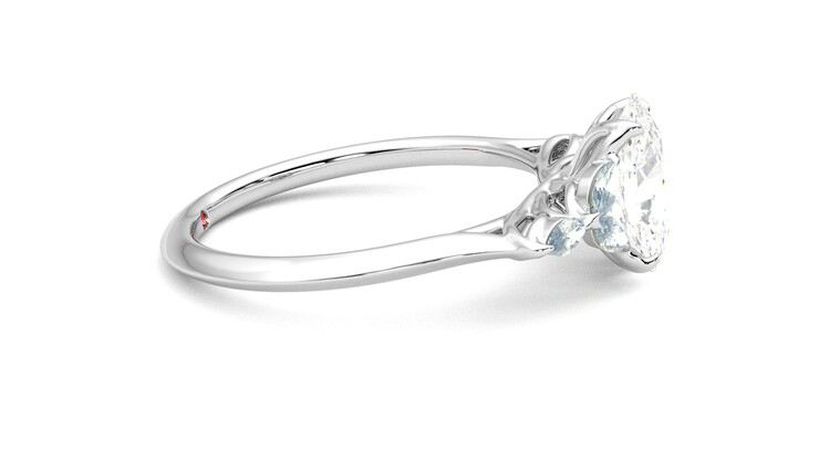Taylor & Hart Tamora Oval Engagement Ring 360 degree image 9