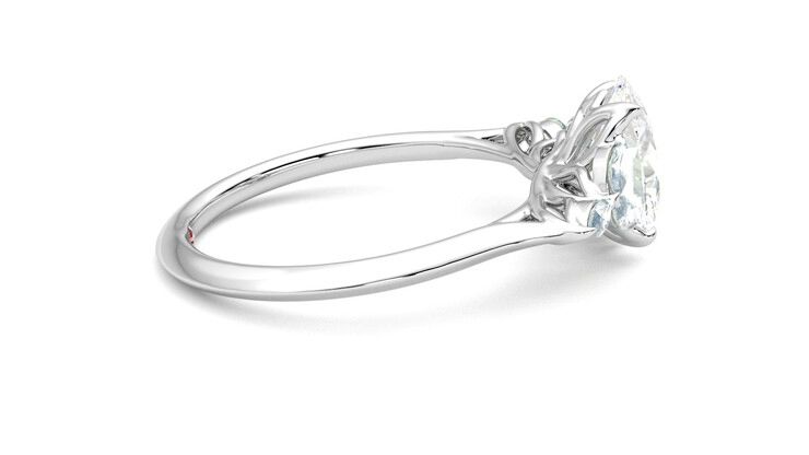 Taylor & Hart Tamora Oval Engagement Ring 360 degree image 10