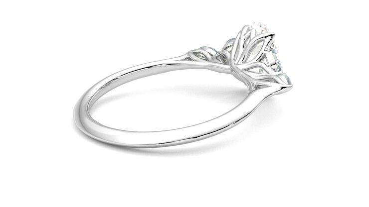 Taylor & Hart Tamora Oval Engagement Ring 360 degree image 12