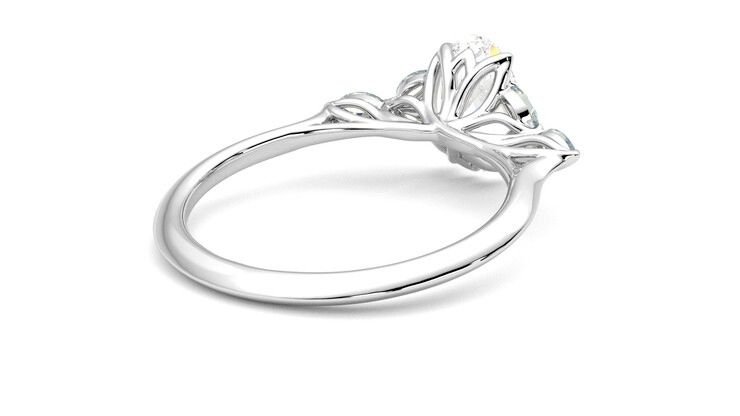 Taylor & Hart Tamora Oval Engagement Ring 360 degree image 13
