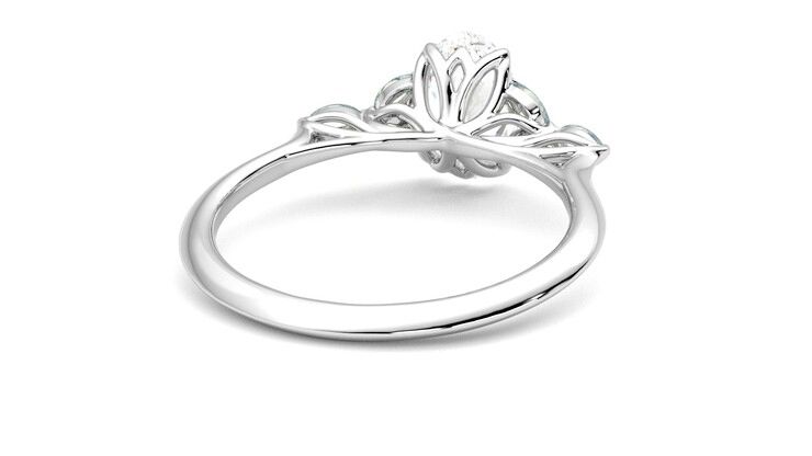 Taylor & Hart Tamora Oval Engagement Ring 360 degree image 14