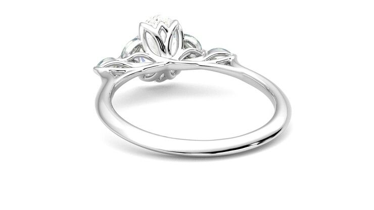 Taylor & Hart Tamora Oval Engagement Ring 360 degree image 16