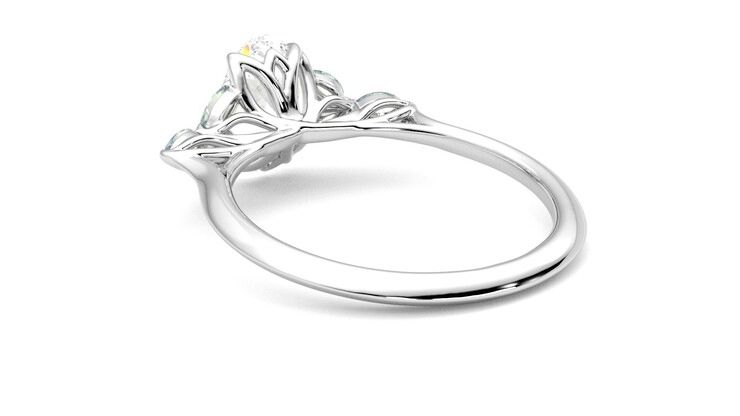 Taylor & Hart Tamora Oval Engagement Ring 360 degree image 17