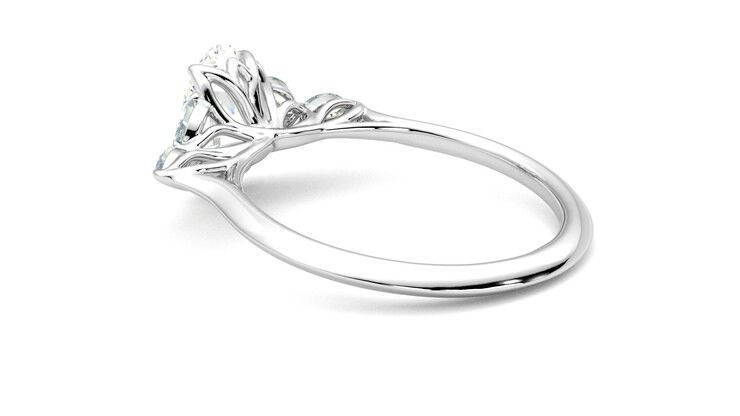 Taylor & Hart Tamora Oval Engagement Ring 360 degree image 18