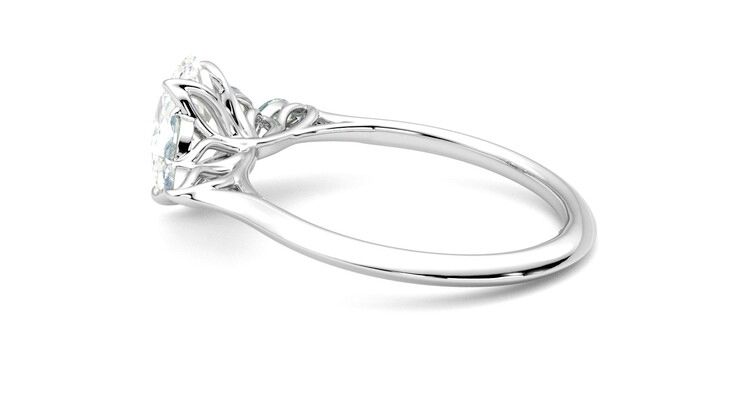 Taylor & Hart Tamora Oval Engagement Ring 360 degree image 19