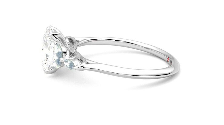Taylor & Hart Tamora Oval Engagement Ring 360 degree image 21