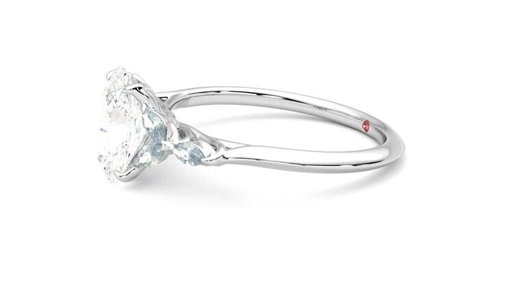 Taylor & Hart Tamora Oval Engagement Ring 360 degree image 22