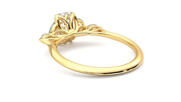 Taylor & Hart Tamora Emerald Engagement Ring 360 degree image 17