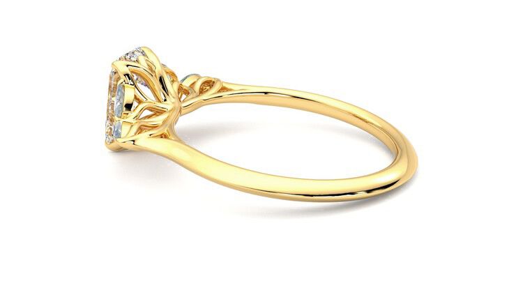 Taylor & Hart Tamora Emerald Engagement Ring 360 degree image 19