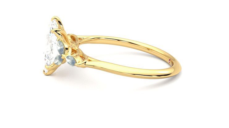 Taylor & Hart Tamora Marquise Engagement Ring 360 degree image 21