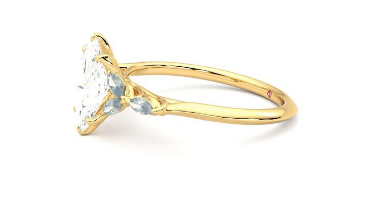 Taylor & Hart Tamora Marquise Engagement Ring 360 degree image 22