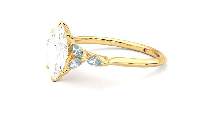 Taylor & Hart Tamora Marquise Engagement Ring 360 degree image 23