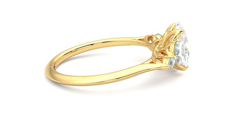Taylor & Hart Tamora Oval Engagement Ring 360 degree image 10