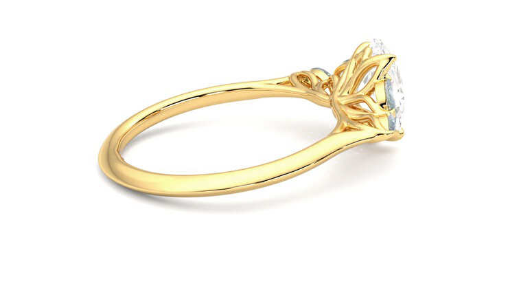 Taylor & Hart Tamora Oval Engagement Ring 360 degree image 11