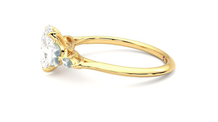 Taylor & Hart Tamora Oval Engagement Ring 360 degree image 21