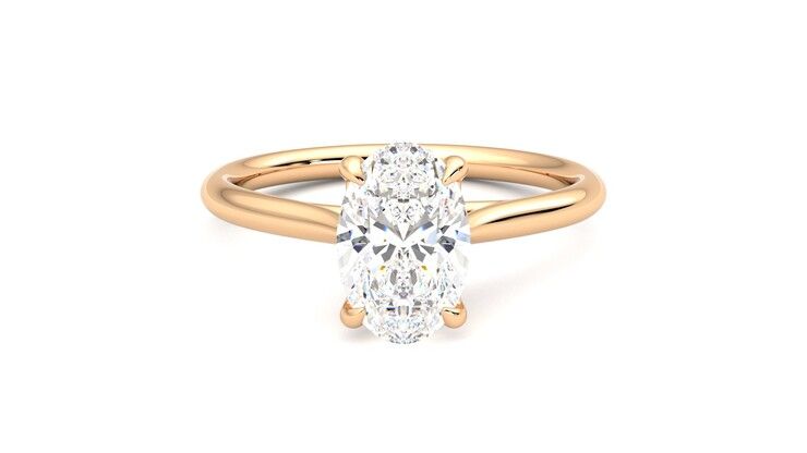 Taylor & Hart Terra Oval Engagement Ring 360 degree image 0