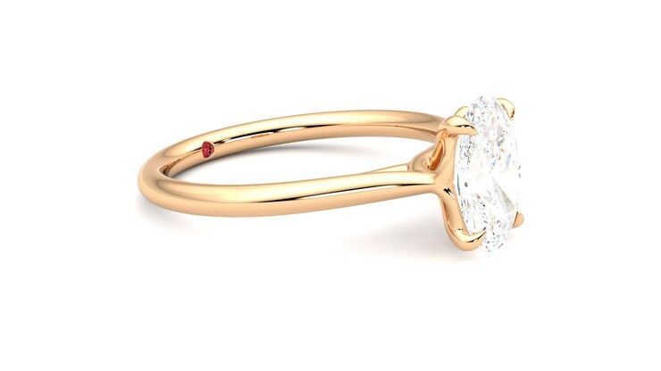 Taylor & Hart Terra Oval Engagement Ring 360 degree image 7