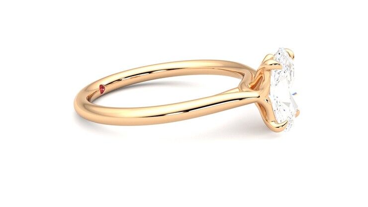 Taylor & Hart Terra Oval Engagement Ring 360 degree image 8