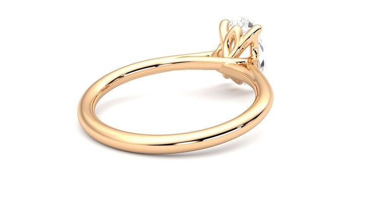 Taylor & Hart Terra Oval Engagement Ring 360 degree image 13