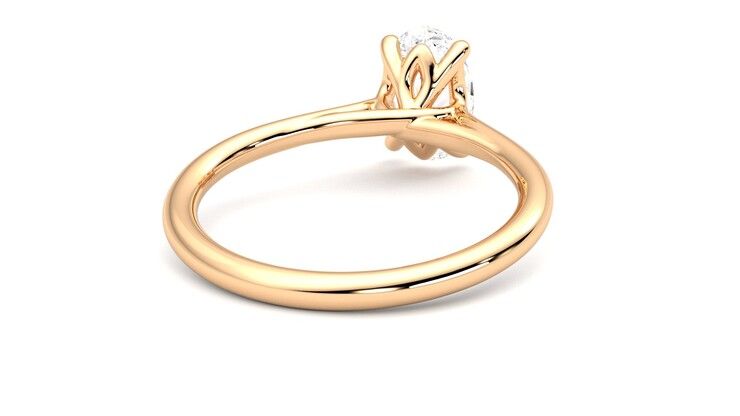 Taylor & Hart Terra Oval Engagement Ring 360 degree image 14