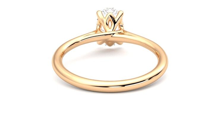 Taylor & Hart Terra Oval Engagement Ring 360 degree image 15