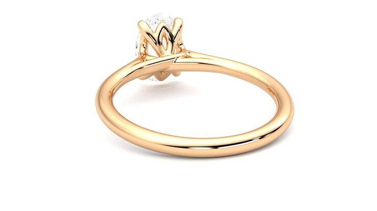 Taylor & Hart Terra Oval Engagement Ring 360 degree image 16