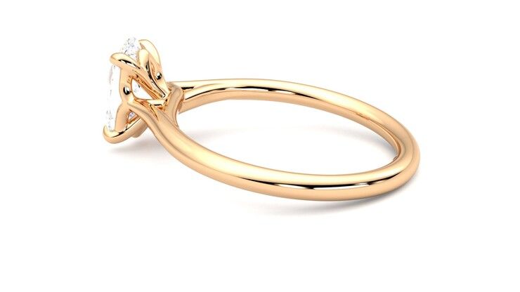 Taylor & Hart Terra Oval Engagement Ring 360 degree image 19