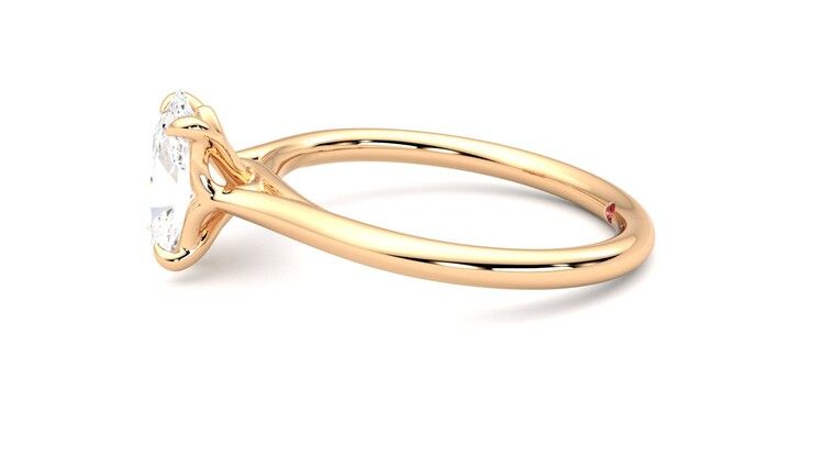Taylor & Hart Terra Oval Engagement Ring 360 degree image 21