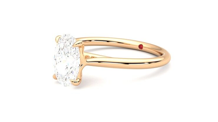 Taylor & Hart Terra Oval Engagement Ring 360 degree image 24