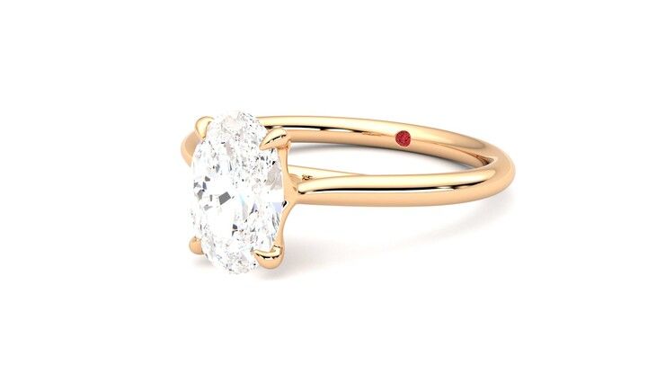 Taylor & Hart Terra Oval Engagement Ring 360 degree image 25