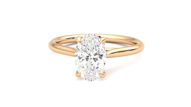 Taylor & Hart Terra Oval Engagement Ring 360 degree image 28