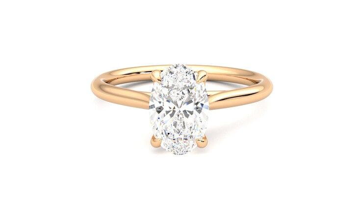Taylor & Hart Terra Oval Engagement Ring 360 degree image 29