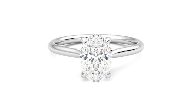 Taylor & Hart Terra Oval Engagement Ring 360 degree image 0