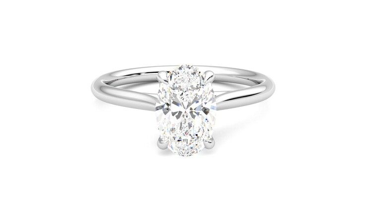 Taylor & Hart Terra Oval Engagement Ring 360 degree image 1