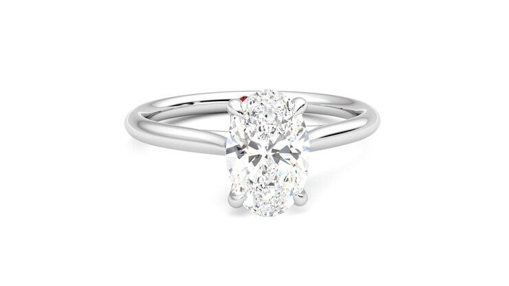 Taylor & Hart Terra Oval Engagement Ring 360 degree image 2