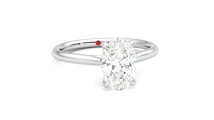 Taylor & Hart Terra Oval Engagement Ring 360 degree image 3