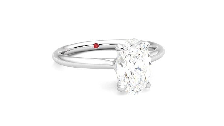 Taylor & Hart Terra Oval Engagement Ring 360 degree image 4