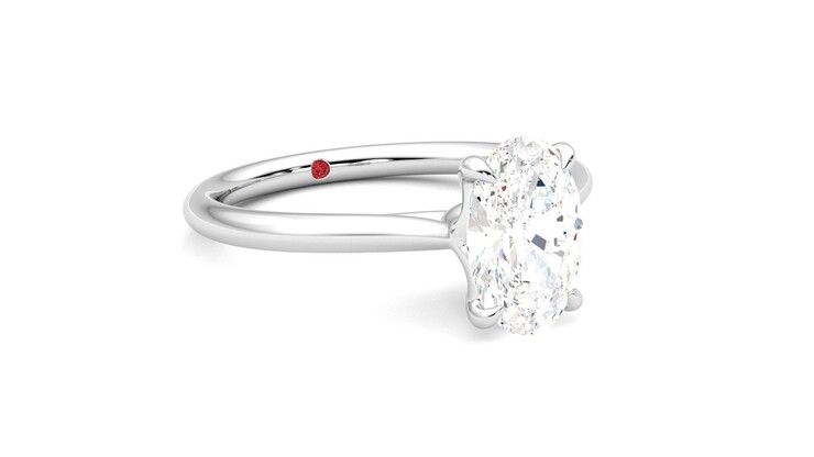 Taylor & Hart Terra Oval Engagement Ring 360 degree image 5