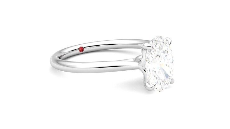 Taylor & Hart Terra Oval Engagement Ring 360 degree image 6