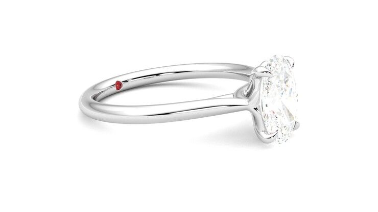 Taylor & Hart Terra Oval Engagement Ring 360 degree image 7