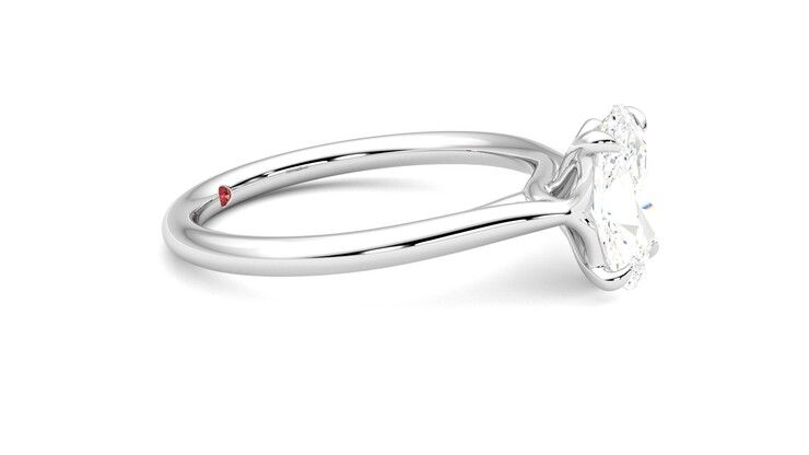 Taylor & Hart Terra Oval Engagement Ring 360 degree image 8