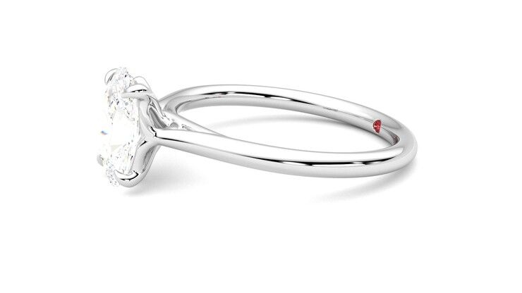 Taylor & Hart Terra Oval Engagement Ring 360 degree image 22